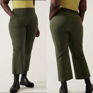 Athleta Cosmic Kick Flare Pant Aspen Olive Size 18